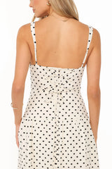 Sophina Midi Dress - Black Polka Dot