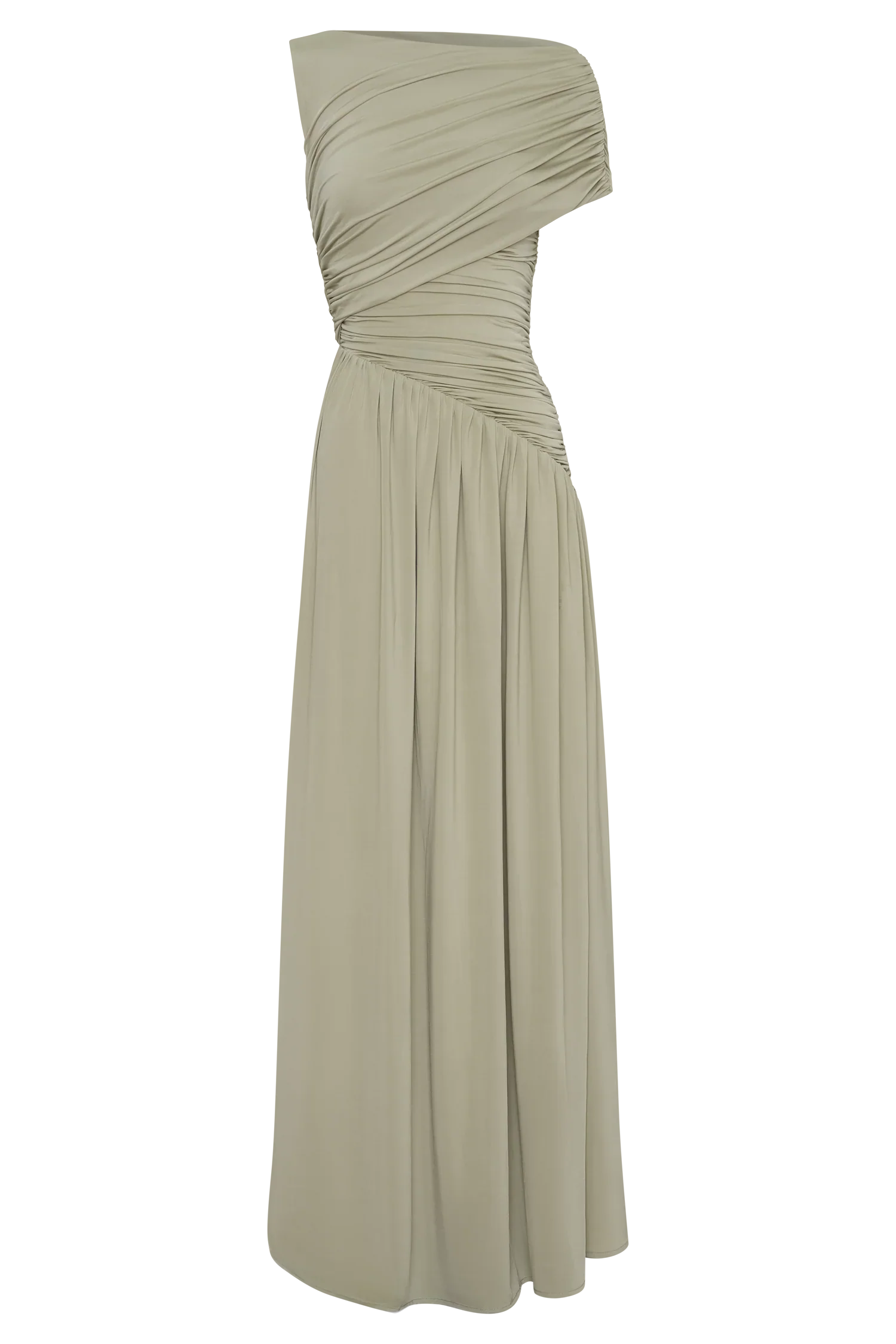 Ayeshya Slinky Asymmetric Maxi Dress - Sage