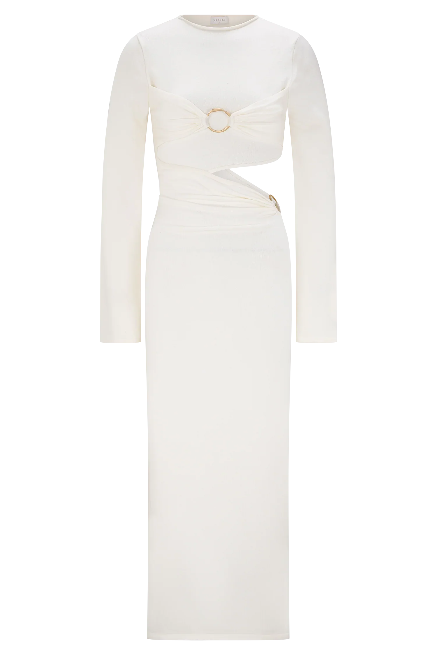 Azariah Long Sleeve Knit Midi Dress - Ivory
