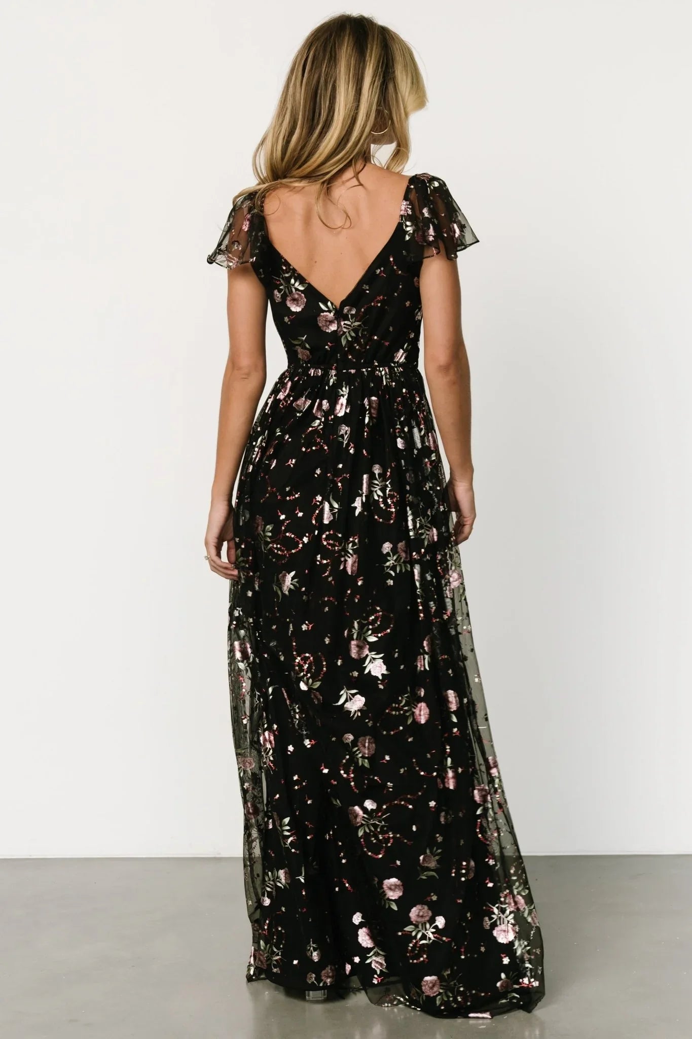 Devany Maxi Dress | Black Multi