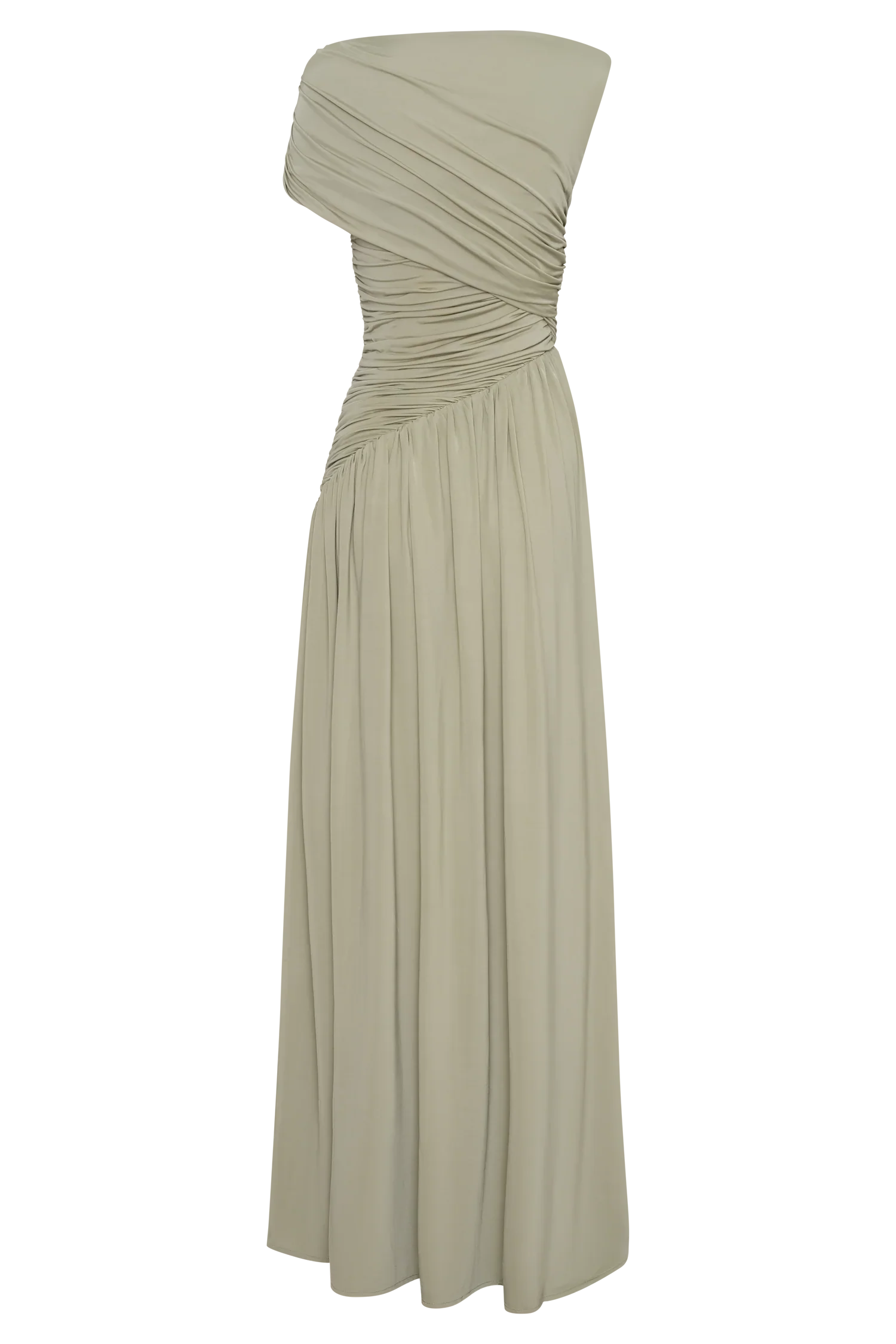 Ayeshya Slinky Asymmetric Maxi Dress - Sage